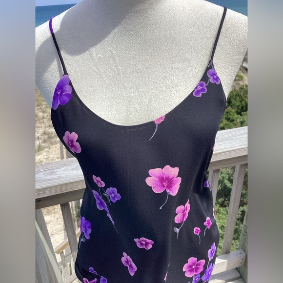 Bar III Black Floral Cami Tank - Picture 5 of 9